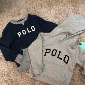 2 pull over boys sweat shirts